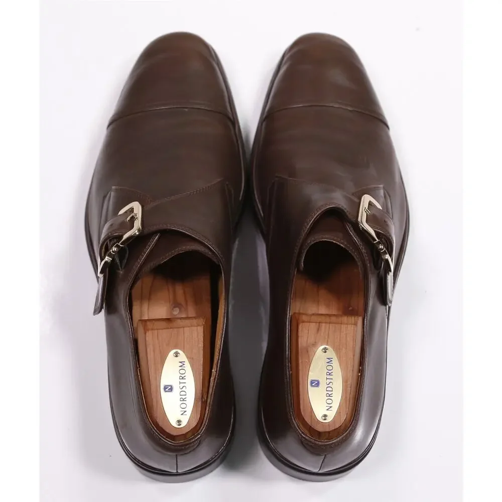 Bally Dolardo Brown Single Buckle Dress Loafers Mens US 7 D